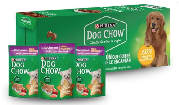 Dog Chow Pouch Cachorro Razas Pequeñas MANZ 20/100 G