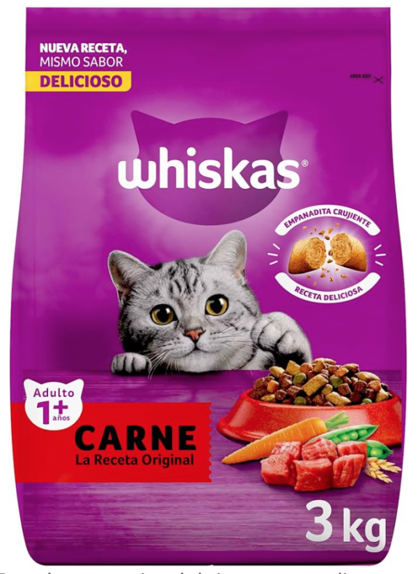 WHISKAS CARNE 3 KG